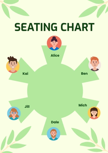 Free Seating Chart Circle Template to Edit Online
