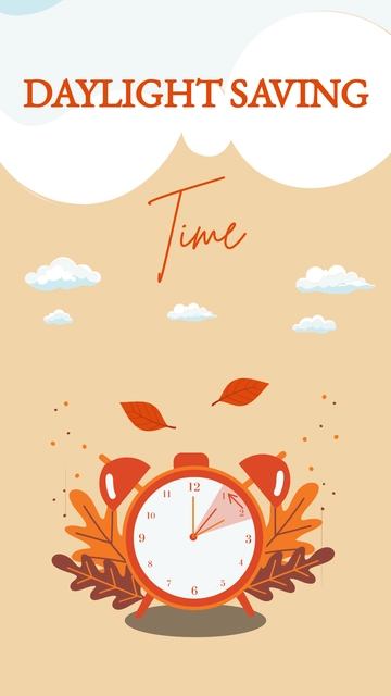 Free Daylight Saving iPhone Background Template to Edit Online