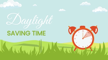 Free Daylight Saving Clipart Background Template to Edit Online