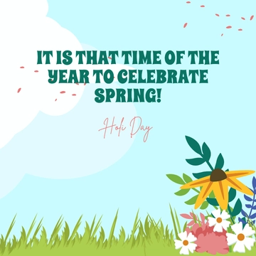 Free Free Holi Instagram Post Template to Edit Online