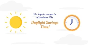 Free Daylight Saving Invitation Background Template to Edit Online