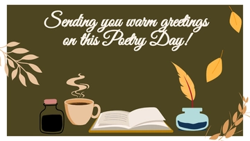 Free World Poetry Day Wishes Background Template to Edit Online