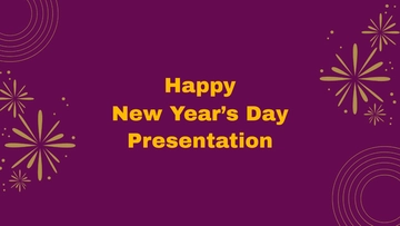 Free Happy New Year's Day Presentation Template to Edit Online