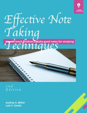 Free Textbook Note Taking Template to Edit Online