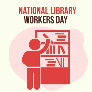 Free National Library Workers Day Clipart Template to Edit Online
