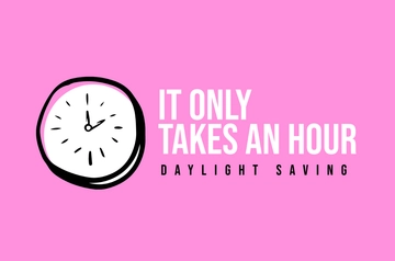 Free Daylight Saving Banner Template to Edit Online