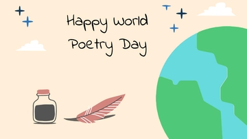 Free Happy World Poetry Day Background Template to Edit Online