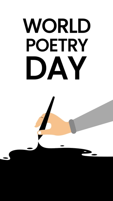 Free World Poetry Day iPhone Background Template to Edit Online