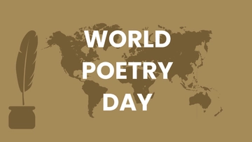 Free World Poetry Day Wallpaper Background Template to Edit Online