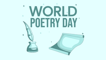 Free World Poetry Day Banner Background Template to Edit Online