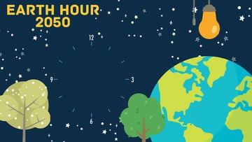 Free Earth Hour Drawing Background Template to Edit Online