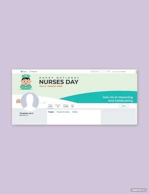 Nurses Day Twitter Header Cover Template