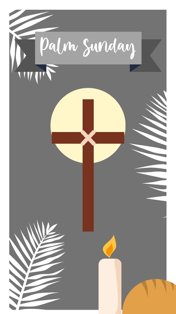 Free Palm Sunday iPhone Background Template to Edit Online