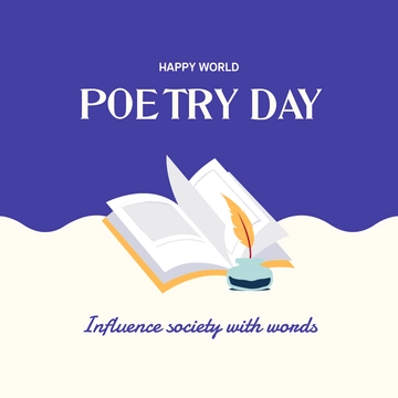 Free World Poetry Day Instagram Post Template to Edit Online
