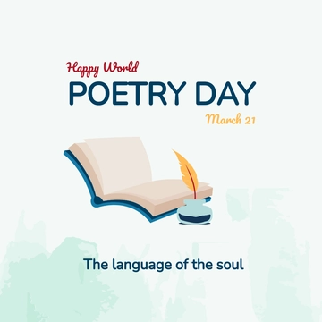 Free World Poetry Day FB Post Template to Edit Online