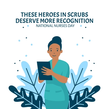 Free National Nurses Day Quote Vector Template to Edit Online