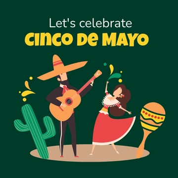 Free Cinco de Mayo Celebrations Clipart Template to Edit Online