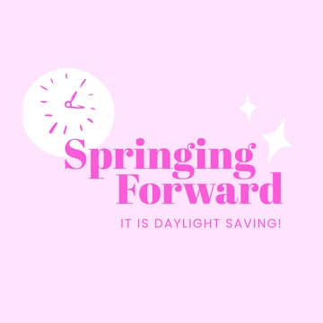 Free Daylight Saving FB Post Template to Edit Online