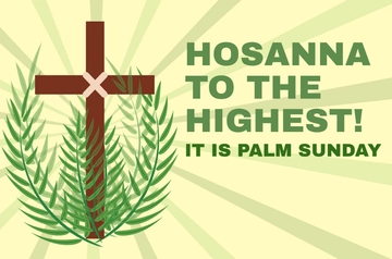 Free Palm Sunday Banner Template to Edit Online