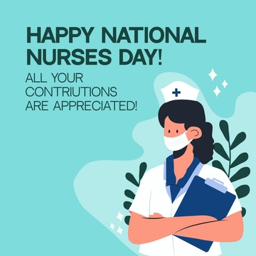 Free National Nurses Day Greeting Card Vector Template to Edit Online