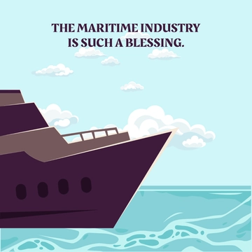 Free National Maritime Day Quote Vector Template to Edit Online