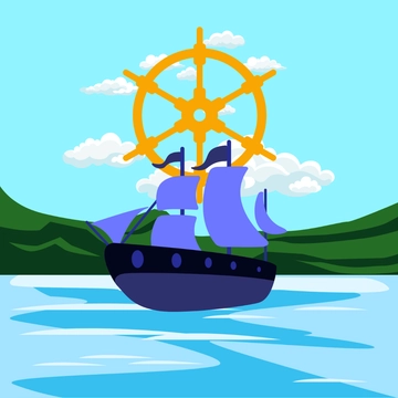 Free Happy National Maritime Day Clipart Template to Edit Online