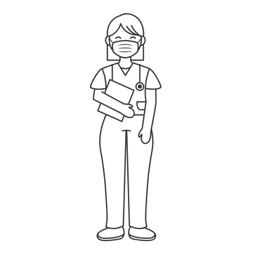 Free National Nurses Day Drawing Clipart Template to Edit Online