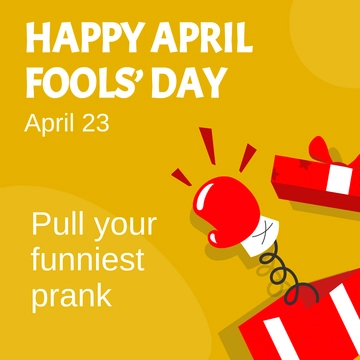 Free April Fools' Day FB Post Template to Edit Online