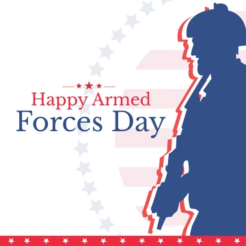 Free Happy Armed Forces Day Clipart Template to Edit Online
