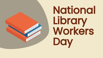 Free National Library Workers Day Background Template to Edit Online