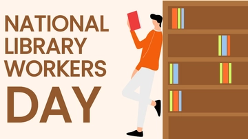 Free National Library Workers Day Wallpaper Background Template to Edit Online