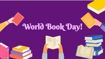 Free High Resolution World Book Day Background Template to Edit Online
