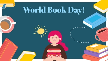Free World Book Day Wallpaper Background Template to Edit Online