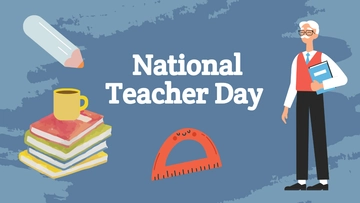 Free National Teacher Day Background Template to Edit Online