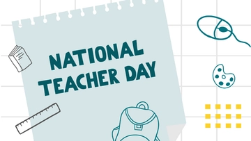 Free High Resolution National Teacher Day Background Template to Edit Online