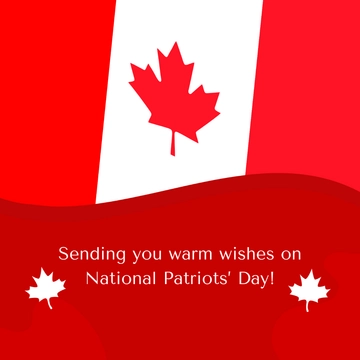 Free National Patriots' Day Wishes Clipart Template to Edit Online