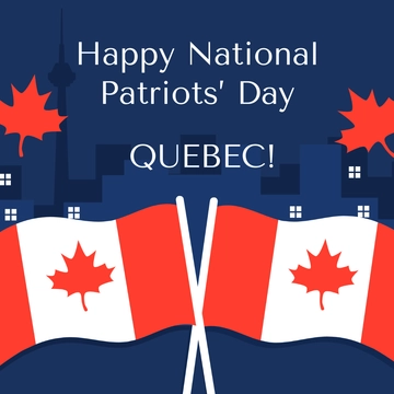 Free National Patriots' Day Greeting Card Vector Template to Edit Online