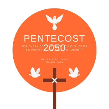 Free Pentecost Poster Vector Template to Edit Online