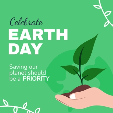 Free Earth Day Instagram Post Template to Edit Online