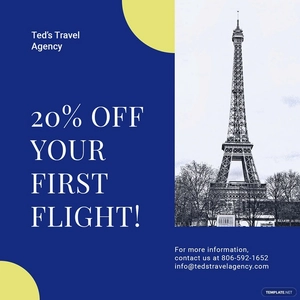 Simple Travel Agency Instagram Post Template