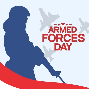 Free Armed Forces Day Celebration Clipart Template to Edit Online