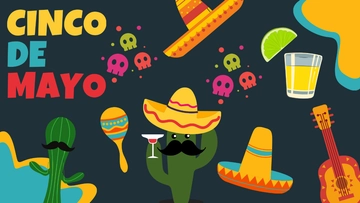 Free Cinco de Mayo Cartoon Background Template to Edit Online