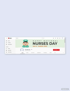 Nurses Day YouTube Channel Cover Template
