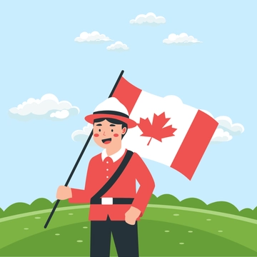 Free National Patriots' Day Cartoon Clipart Template to Edit Online