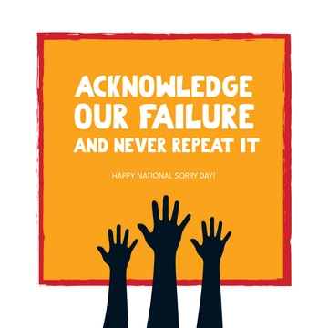 Free National Sorry Day Quote Vector Template to Edit Online