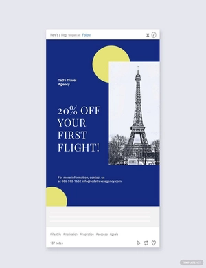 Simple Travel Agency Tumblr Post Template