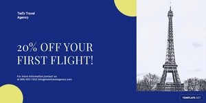Simple Travel Agency Twitter Post Template