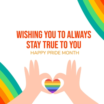 Free Pride Month Wishes Clipart Template to Edit Online