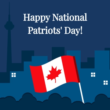 Free Happy National Patriots' Day Clipart Template to Edit Online