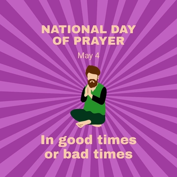 Free National Day of Prayer FB Post Template to Edit Online